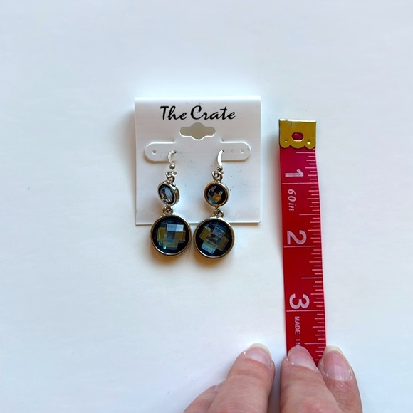 NWT The Crate Blue and Silver dangle Earrings - Picture 5 of 5